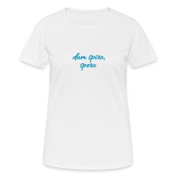 Dum spiro, spero - latin citation de chemise idée de cadeau - T-shirt respirant Femme - blanc - Devant - AI Model Female 172 dark (172cm)