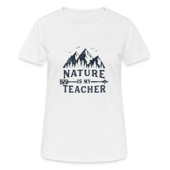Learn from nature - Women's Breathable T-Shirt - white - Front - AI Model Female 172 dark (172cm)