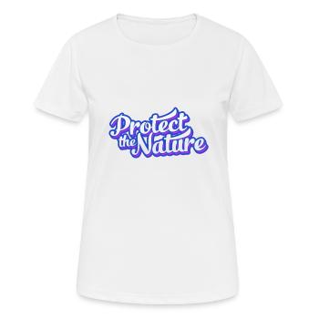 Protéger la nature - T-shirt respirant Femme - blanc - Devant - AI Model Female 172 dark (172cm)