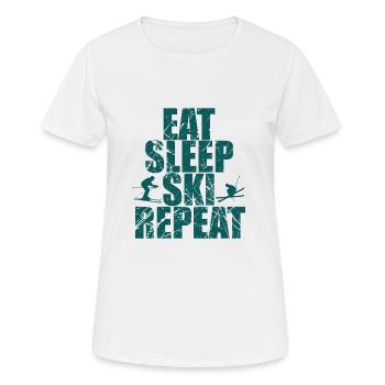 Ski Skis Apres Ski - T-shirt respirant Femme - blanc - Devant - AI Model Female 172 dark (172cm)
