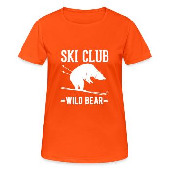 Ski club wild Bear white - Women's Breathable T-Shirt - neon orange - Front - AI Model Female 172 dark (172cm)