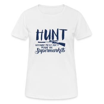 Wild Jäger Jagen Jagd Treibjagd - Frauen T-Shirt atmungsaktiv - Weiß - Vorne - AI Model Female 172 dark (172cm)