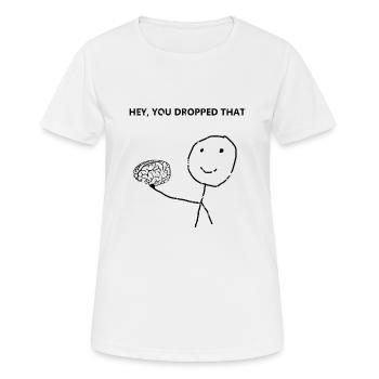 Stupidity Politics Brain Provocation Idiot Gift - Women's Breathable T-Shirt - white - Front - AI Model Female 172 dark (172cm)