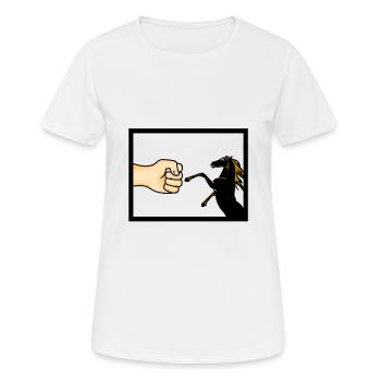 Équitation cadeau équestre · un ami - T-shirt respirant Femme - blanc - Devant - AI Model Female 172 dark (172cm)