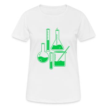 Idée cadeau science chimie ballon - T-shirt respirant Femme - blanc - Devant - AI Model Female 172 dark (172cm)