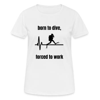 Cadeau de plongée sous-marine avec plongeur - T-shirt respirant Femme - blanc - Devant - AI Model Female 172 dark (172cm)