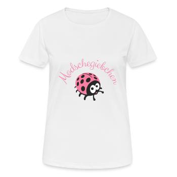 Modschegiebchen - Marienkäfer - Frauen T-Shirt atmungsaktiv - Weiß - Vorne - AI Model Female 172 dark (172cm)