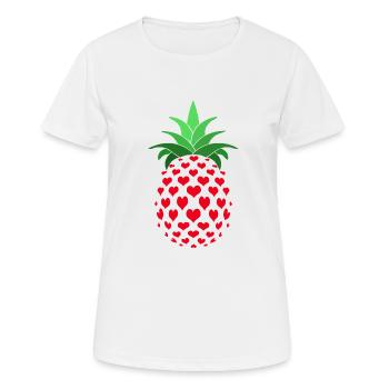 Ananas - T-shirt respirant Femme - blanc - Devant - AI Model Female 172 dark (172cm)