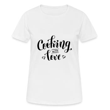 Cooking with love - Women's Breathable T-Shirt - white - Front - AI Model Female 172 dark (172cm)