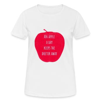 An apple a day puts the doctor out of work - Women's Breathable T-Shirt - white - Front - AI Model Female 172 dark (172cm)