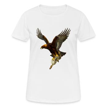 Adler - Frauen T-Shirt atmungsaktiv - Weiß - Vorne - AI Model Female 172 dark (172cm)
