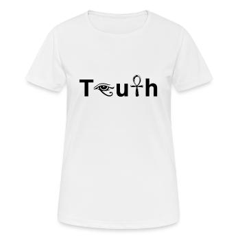 Egypte Ankh Horusauge Vérité - T-shirt respirant Femme - blanc - Devant - AI Model Female 172 dark (172cm)