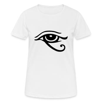 Egypte Oeil de l’oeil d’Horus - T-shirt respirant Femme - blanc - Devant - AI Model Female 172 dark (172cm)