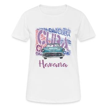 Havana Cuba Souvenir Geschenk T-Shirt - Frauen T-Shirt atmungsaktiv - Weiß - Vorne - AI Model Female 172 dark (172cm)