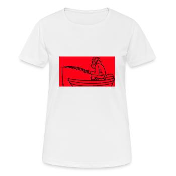 Fishing angler fish hobby fishing sport fishing - Women's Breathable T-Shirt - white - Front - AI Model Female 172 dark (172cm)