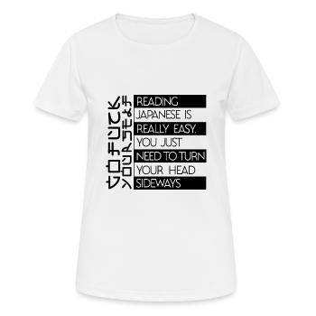 Reading Japanese is really easy - Women's Breathable T-Shirt - white - Front - AI Model Female 172 dark (172cm)