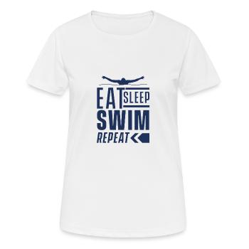 Nageurs - T-shirt respirant Femme - blanc - Devant - AI Model Female 172 dark (172cm)