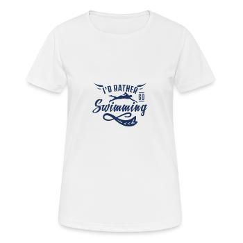 Natation nageur nageuse - T-shirt respirant Femme - blanc - Devant - AI Model Female 172 dark (172cm)