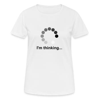 I’m thinking - Drôle de joueur cadeau - T-shirt respirant Femme - blanc - Devant - AI Model Female 172 dark (172cm)