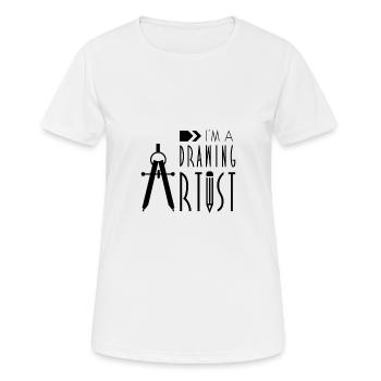 Dessin - T-shirt respirant Femme - blanc - Devant - AI Model Female 172 dark (172cm)