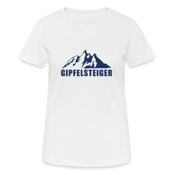 Gipfelsteiger Wandern Berg Wanderlust Wanderer - Frauen T-Shirt atmungsaktiv - Weiß - Vorne - AI Model Female 172 dark (172cm)
