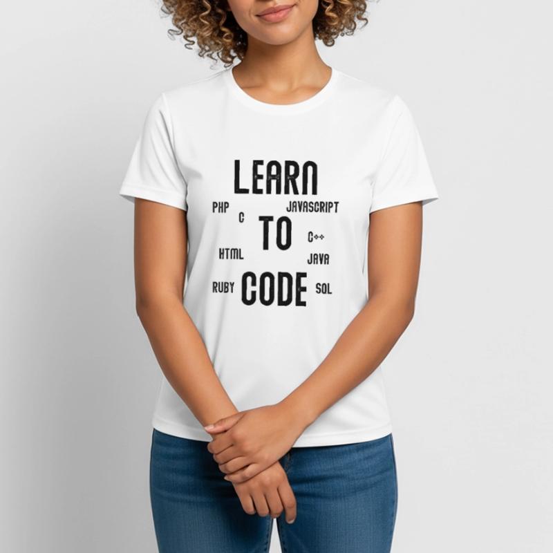 Apprendre à coder la programmation Computer Gift Scientist T-shirt respirant Femme