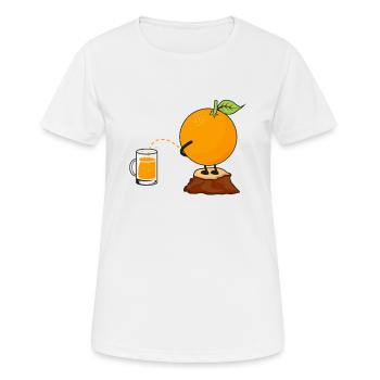 Naughty orange in the production of orange juice - Women's Breathable T-Shirt - white - Front - AI Model Female 172 dark (172cm)