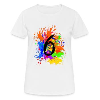 Splash 6 - T-shirt respirant Femme - blanc - Devant - AI Model Female 172 dark (172cm)