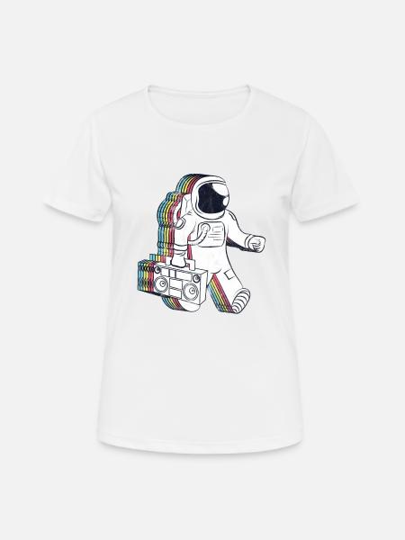 Astronaut Space Space Space Music Hipster - Women's Breathable T-Shirt - white