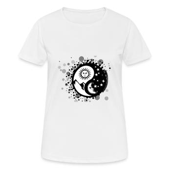 Yin Yang - T-shirt respirant Femme - blanc - Devant - AI Model Female 172 dark (172cm)