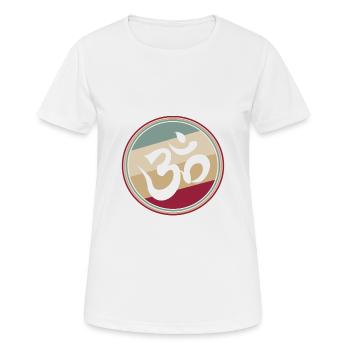 OM - T-shirt respirant Femme - blanc - Devant - AI Model Female 172 dark (172cm)