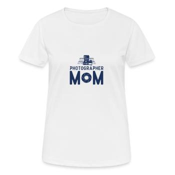 Appareil photo - T-shirt respirant Femme - blanc - Devant - AI Model Female 172 dark (172cm)