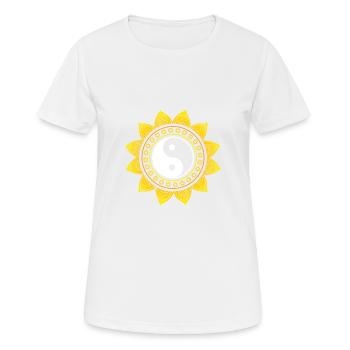 Yin Yang - T-shirt respirant Femme - blanc - Devant - AI Model Female 172 dark (172cm)