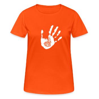 quilleur quilleur quille empreinte de la main dna fingerabdru - T-shirt respirant Femme - orange néon - Devant - AI Model Female 172 dark (172cm)