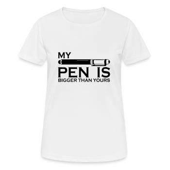 office Humor - Women's Breathable T-Shirt - white - Front - AI Model Female 172 dark (172cm)