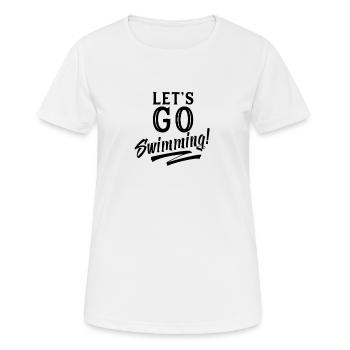 Natation nageur nageuse - T-shirt respirant Femme - blanc - Devant - AI Model Female 172 dark (172cm)