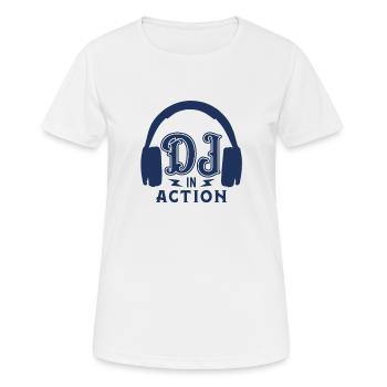 DJ - Frauen T-Shirt atmungsaktiv - Weiß - Vorne - AI Model Female 172 dark (172cm)