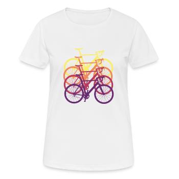 Vélo de course vélo cycliste cadeau course - T-shirt respirant Femme - blanc - Devant - AI Model Female 172 dark (172cm)