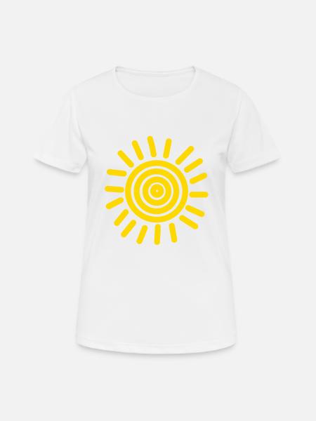 Sun - Women's Breathable T-Shirt - white