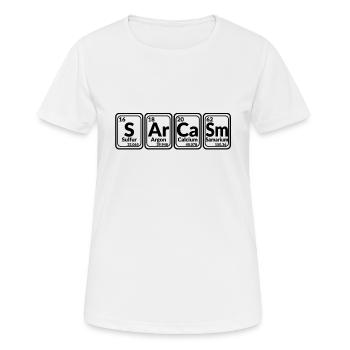 Sarcasme - T-shirt respirant Femme - blanc - Devant - AI Model Female 172 dark (172cm)
