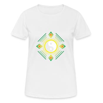 Yin yang - T-shirt respirant Femme - blanc - Devant - AI Model Female 172 dark (172cm)