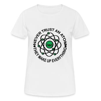 Atom Science Science - T-shirt respirant Femme - blanc - Devant - AI Model Female 172 dark (172cm)