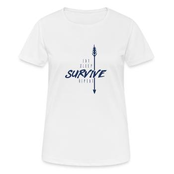 Survival Survival Survival Survival - T-shirt respirant Femme - blanc - Devant - AI Model Female 172 dark (172cm)