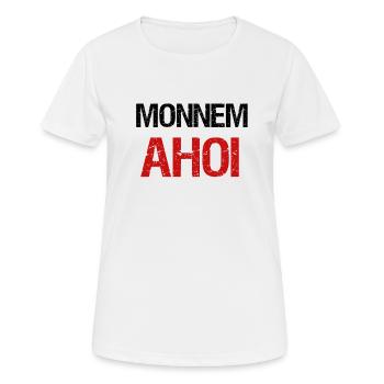 Monnem Ahoi - Frauen T-Shirt atmungsaktiv - Weiß - Vorne - AI Model Female 172 dark (172cm)