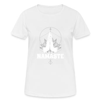 namaste - Women's Breathable T-Shirt - white - Front - AI Model Female 172 dark (172cm)