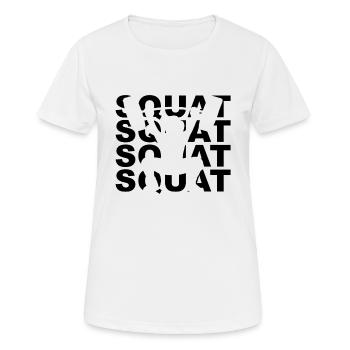 Kniebeuge Squat Fitness Powerlifting Bodybuilding - Women's Breathable T-Shirt - white - Front - AI Model Female 172 dark (172cm)