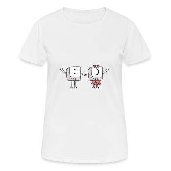 Smile clavier - T-shirt respirant Femme - blanc - Devant - AI Model Female 172 dark (172cm)