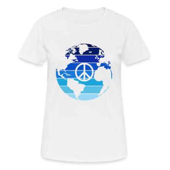 Peace - T-shirt respirant Femme - blanc - Devant - AI Model Female 172 dark (172cm)