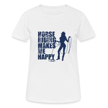 Cavalier - T-shirt respirant Femme - blanc - Devant - AI Model Female 172 dark (172cm)