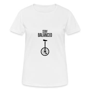 Einrad Fahren Einräder Einrad Unicycling Unicycle - Frauen T-Shirt atmungsaktiv - Weiß - Vorne - AI Model Female 172 dark (172cm)